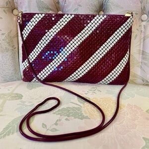 Metal Mesh Striped Vintage ELKA Evening Bag